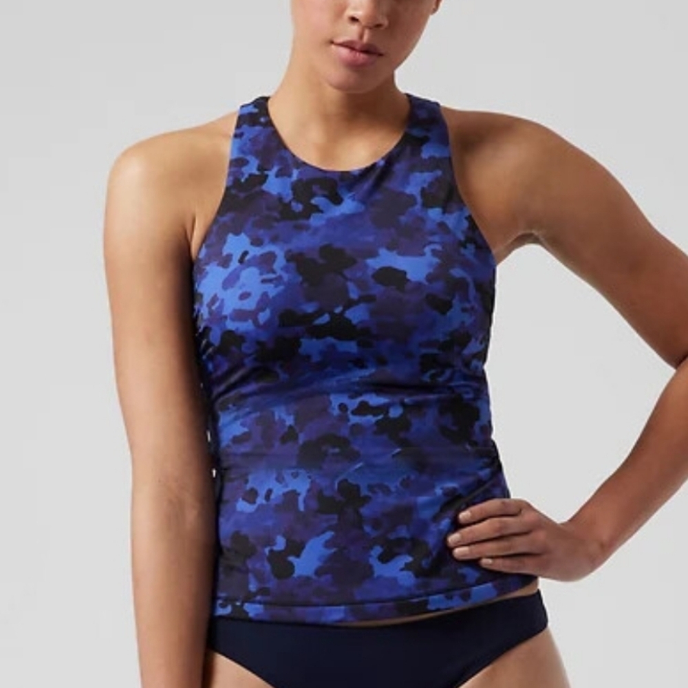 Athleta 40D/DD Maldives Camouflage Tankini